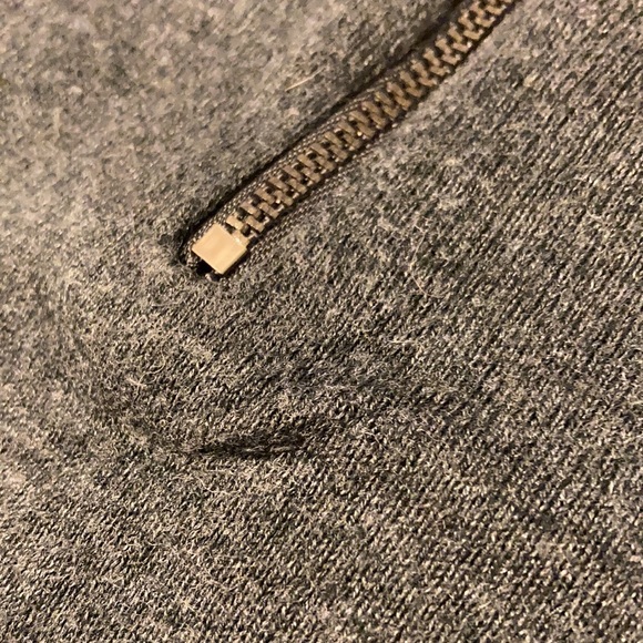 Gray flat knit sweater with metal zipper - Picture 7 of 7